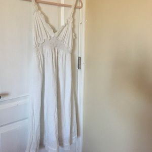 White girly delicate dress ruffles soft sexy